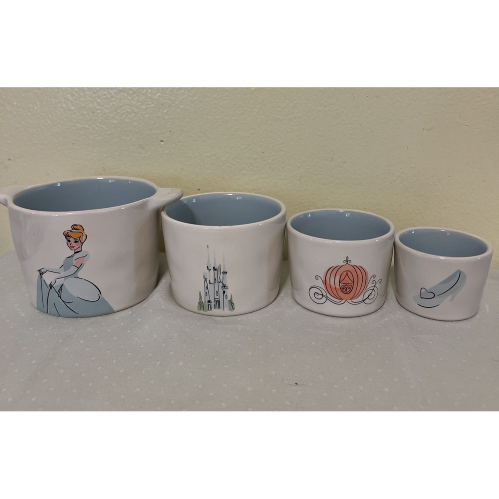 Rae Dunn DISNEY Princess CINDERELLA Nesting Measuring Cups SET 4